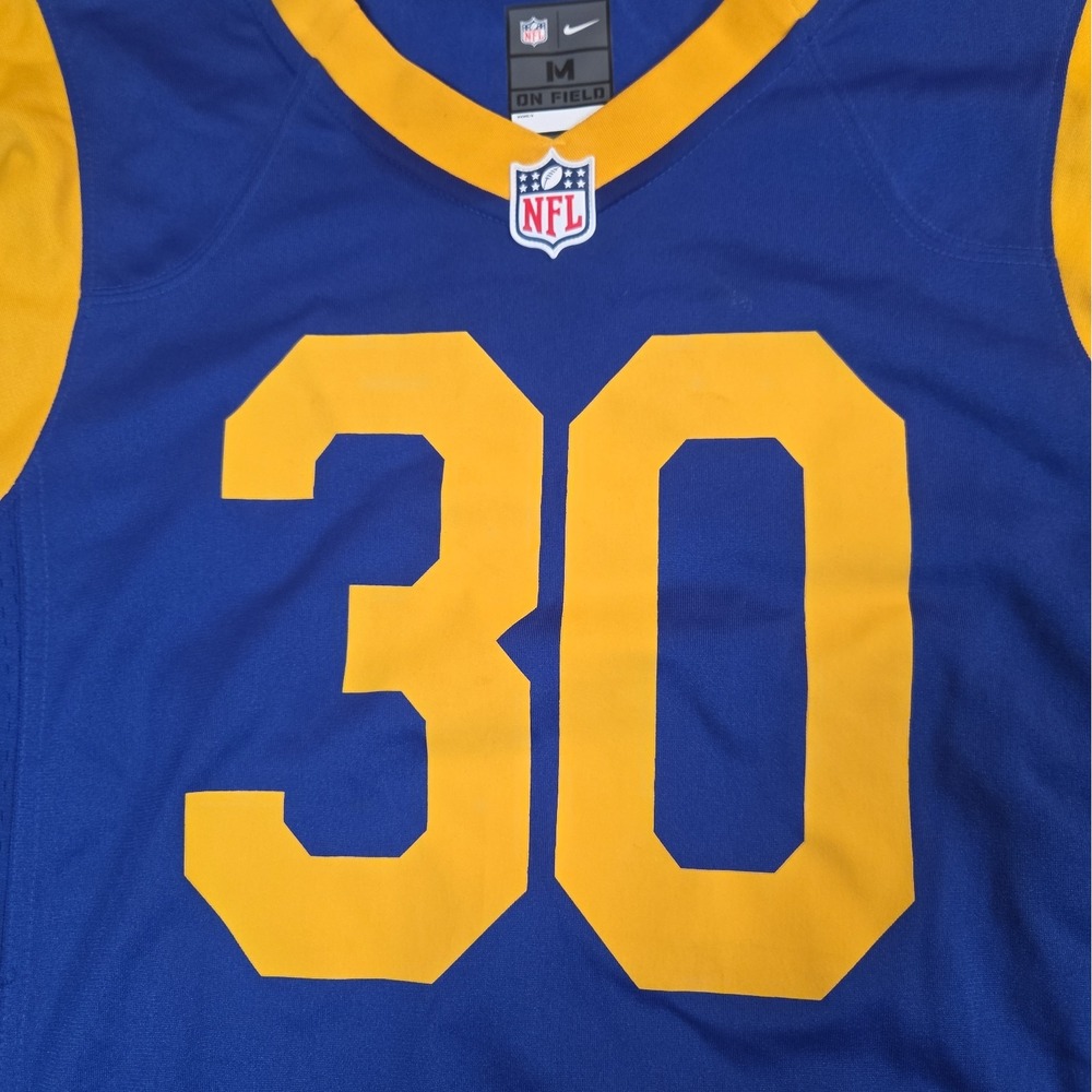 Nike Los Angeles Rams Todd Gurley II #30 On Field Jersey Mens M Blue Gold NFL - Picture 2 of 11